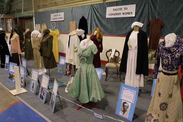 Celebrating Women in King Township over the decades. Just one of the many displays found in the arena.
