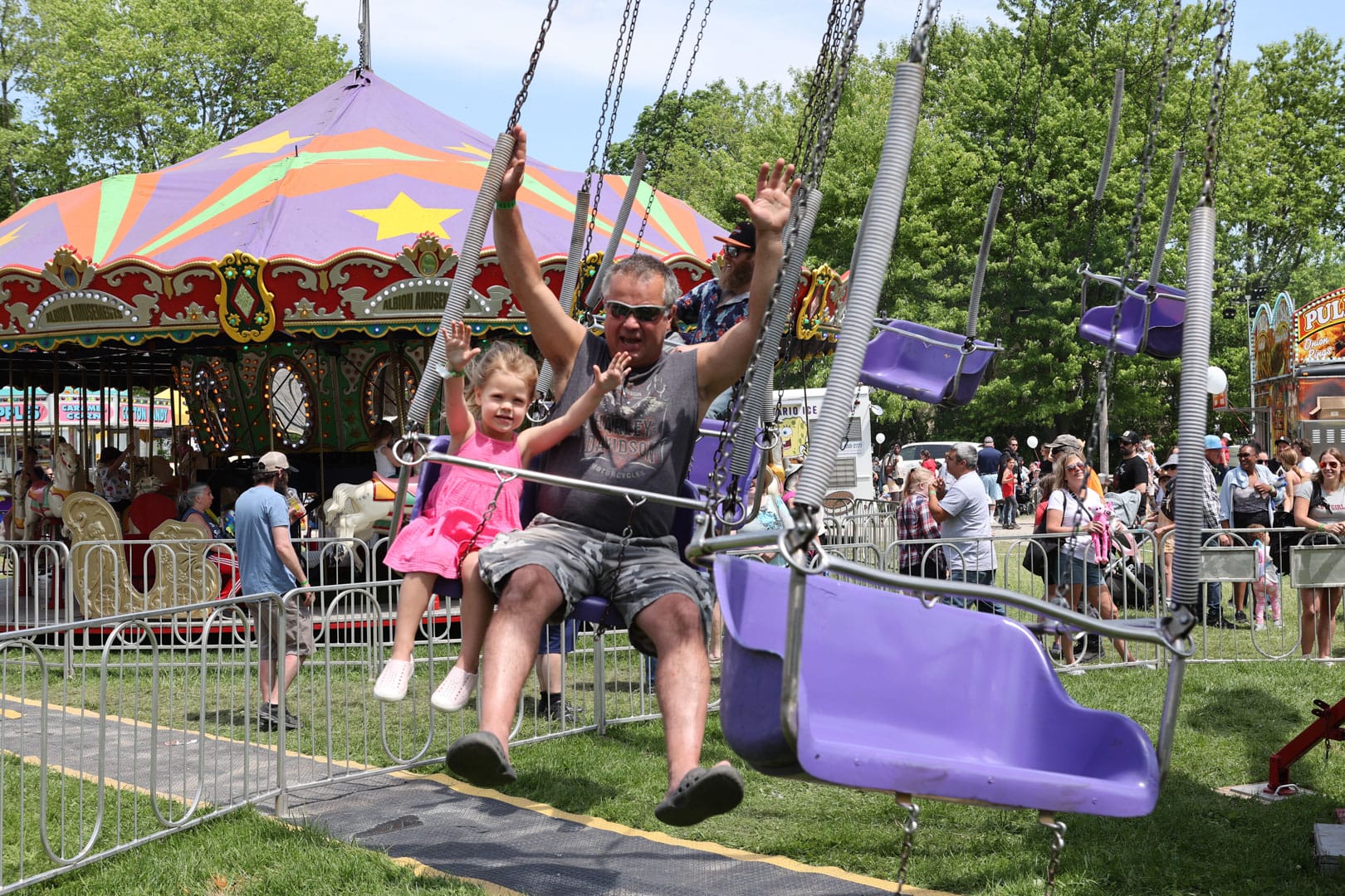 Midway riders at the Schomberg Fair